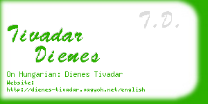 tivadar dienes business card